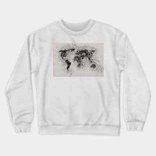 Vintage Map of the World for history lovers Crewneck Sweatshirt